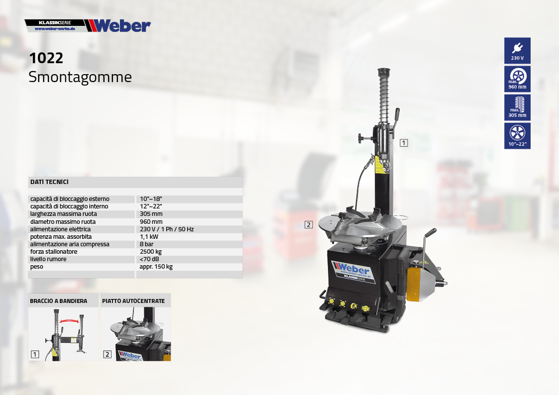 Smontagomme Weber Klassik Serie 1022