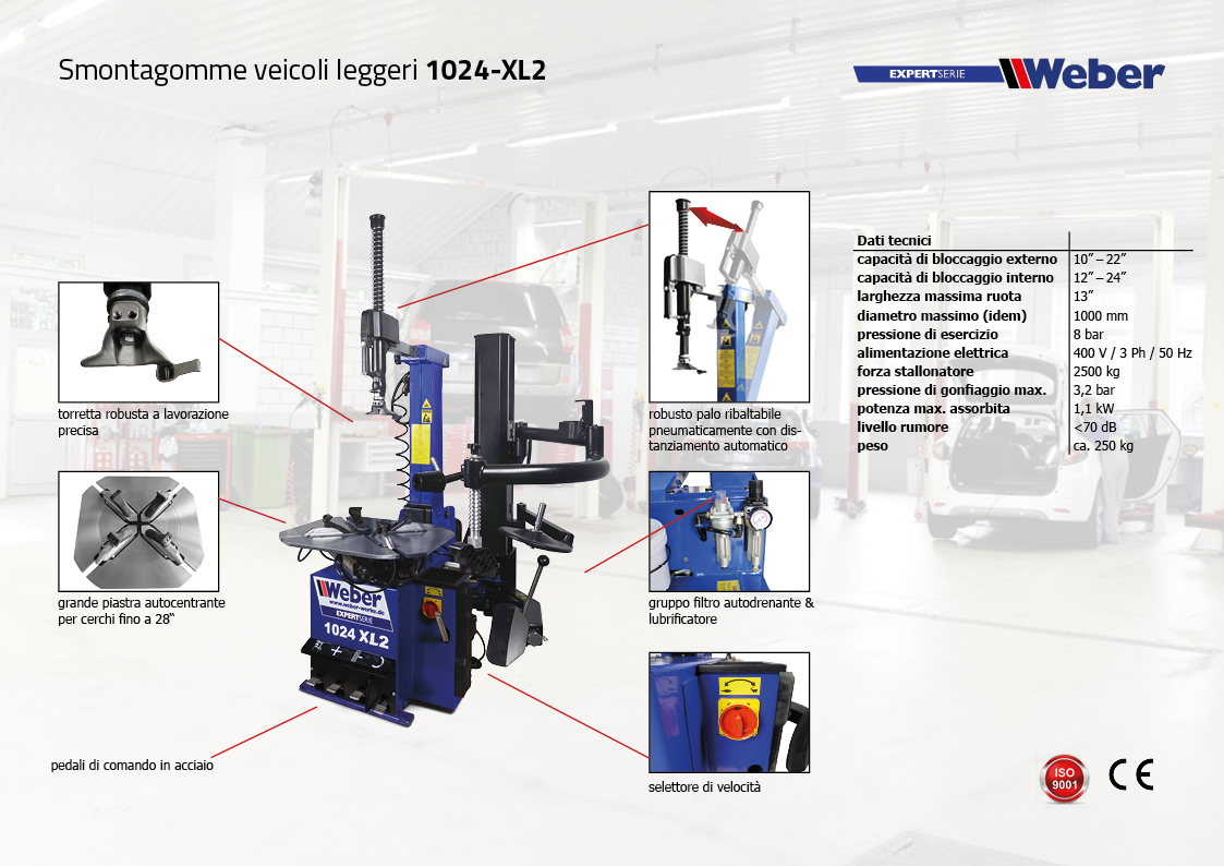 Smontagomme veicoli leggeri Weber ExpertSerie 1024-XL2