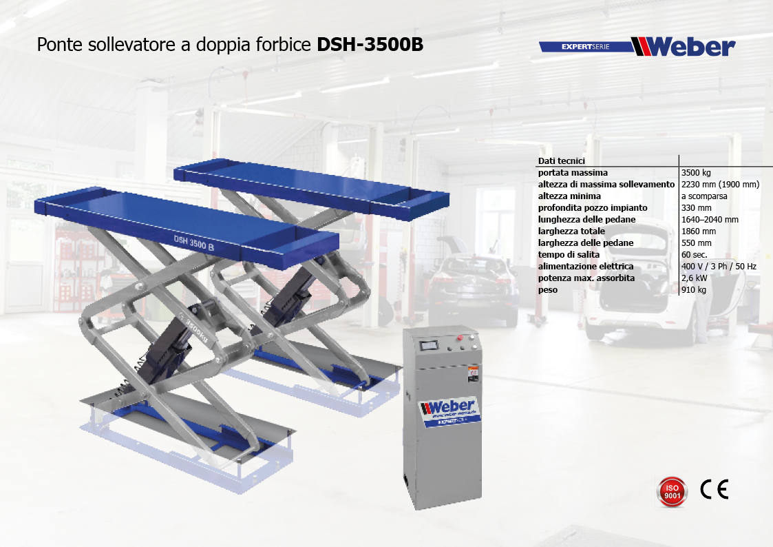 Ponte sollevatore a doppia forbice Weber Expert Serie DSH 3500B