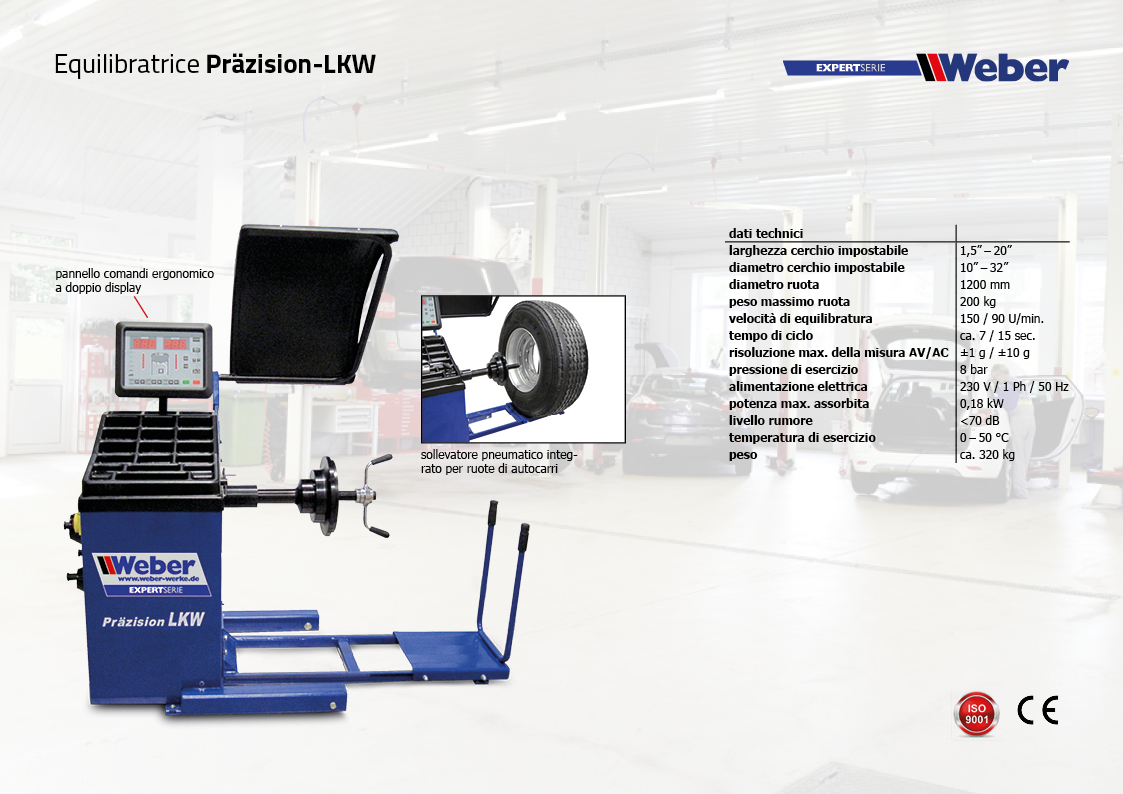 Equilibratrice Weber ExpertSerie Präzision-LKW