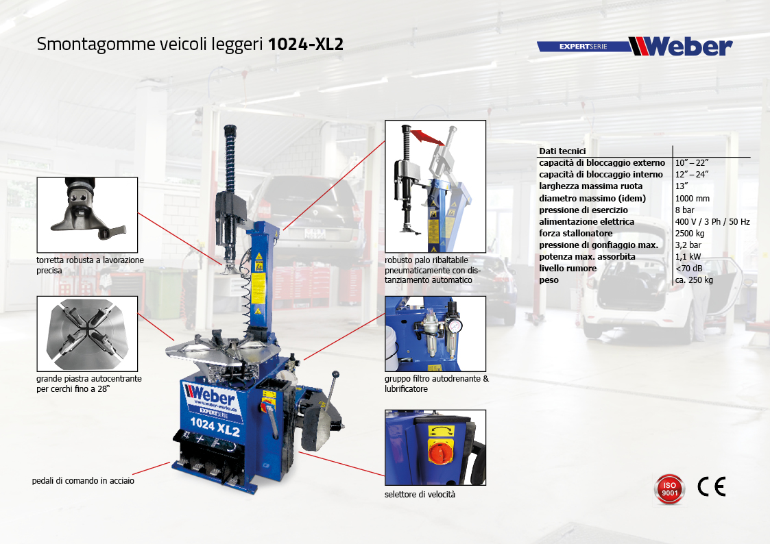 Smontagomme veicoli leggeri Weber ExpertSerie 1024-XL2