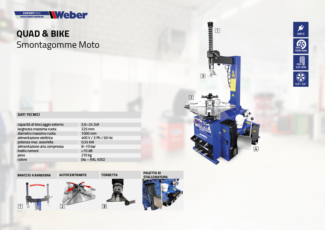 Smontagomme Weber ExpertSerie Quad & Bike