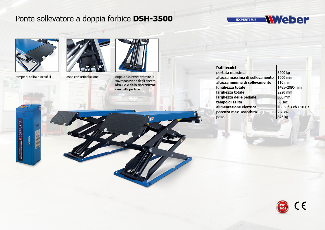 Ponte sollevatore a doppia forbice DSH-3500