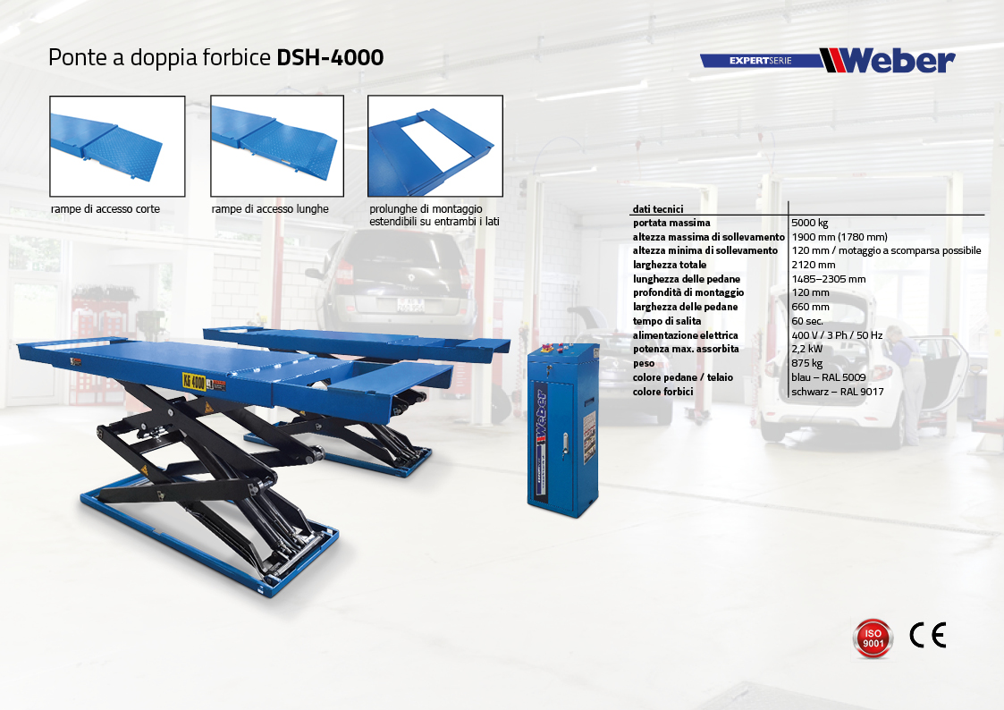 Ponte sollevatore a doppia forbice DSH-4000