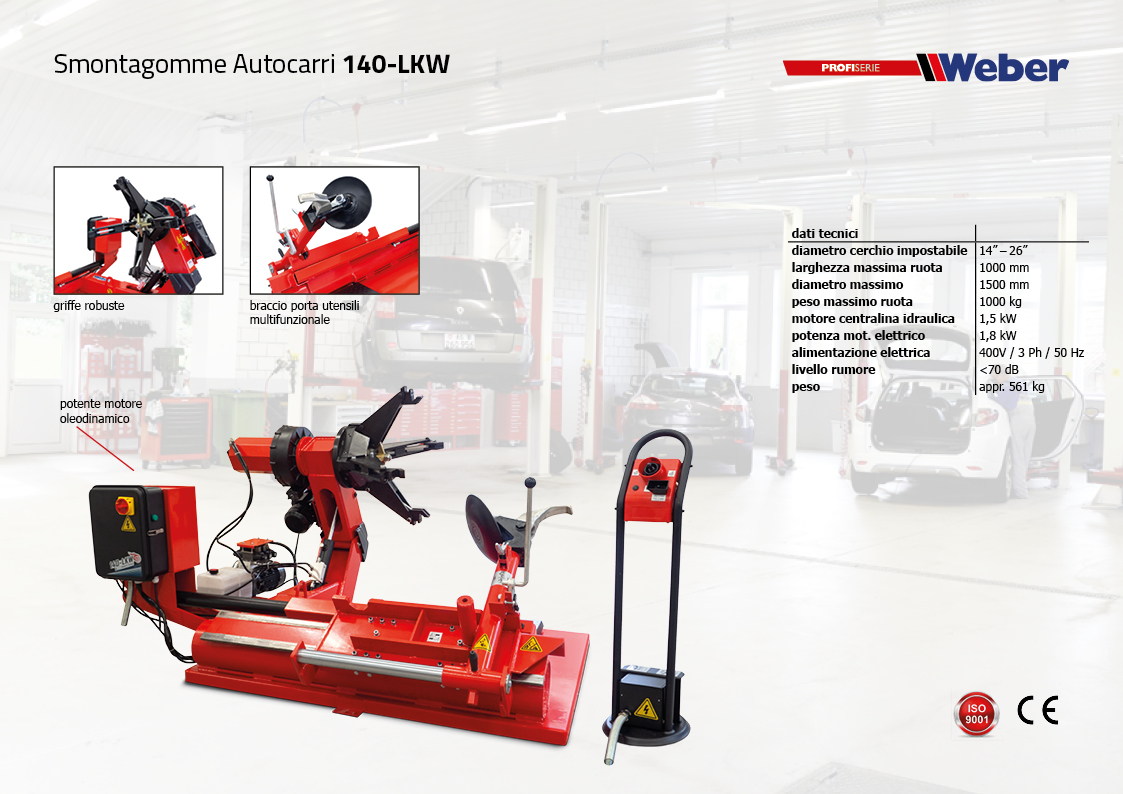 Smontagomme Autocarri Weber Expert-Serie 140-LKW