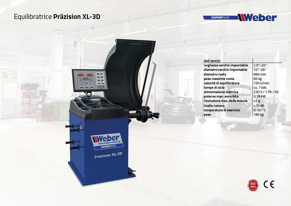 Equilibratrice per ruote di auto Weber Expert Serie Precision XL-3D