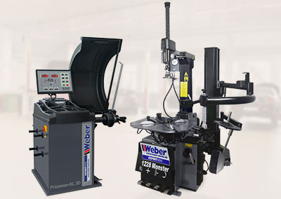 Smontagomme 1228 Monster HP e equilibratrice Präzision-XL 3D
