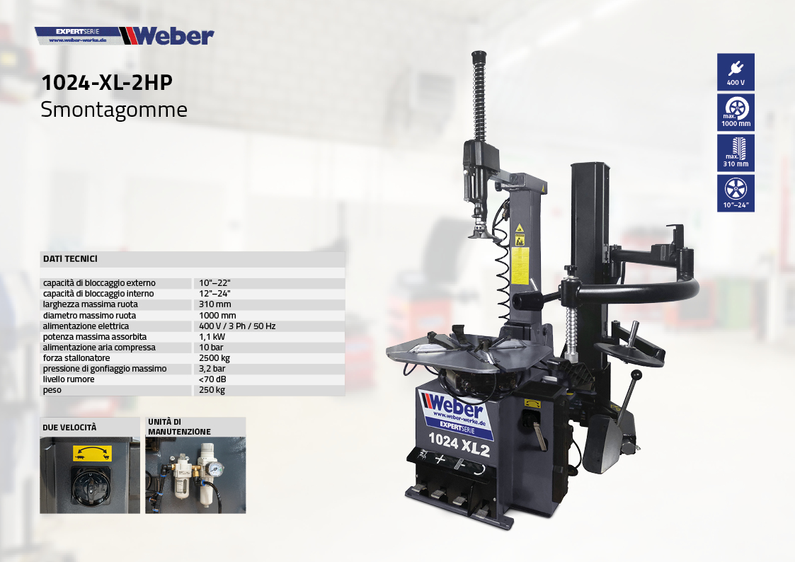 Smontagomme 1024-XL-2HP